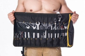 Tool Storage BSCI Factory Wholesale Light Waterproof Roll-Up Pouch for Plumbers Electricians